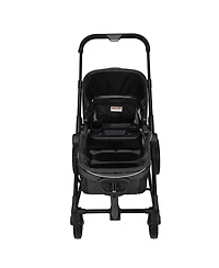 Slickblue Toddler All-Terrain Stroller Wagon with 2 Seats Foldable Design Canopy Snack Tray and Cup Holders