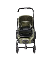 Slickblue Toddler All-Terrain Stroller Wagon with 2 Seats Foldable Design Canopy Snack Tray and Cup Holders
