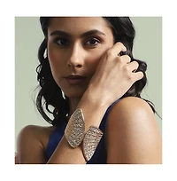 Sohi Crystal Fan Cuff Bracelet