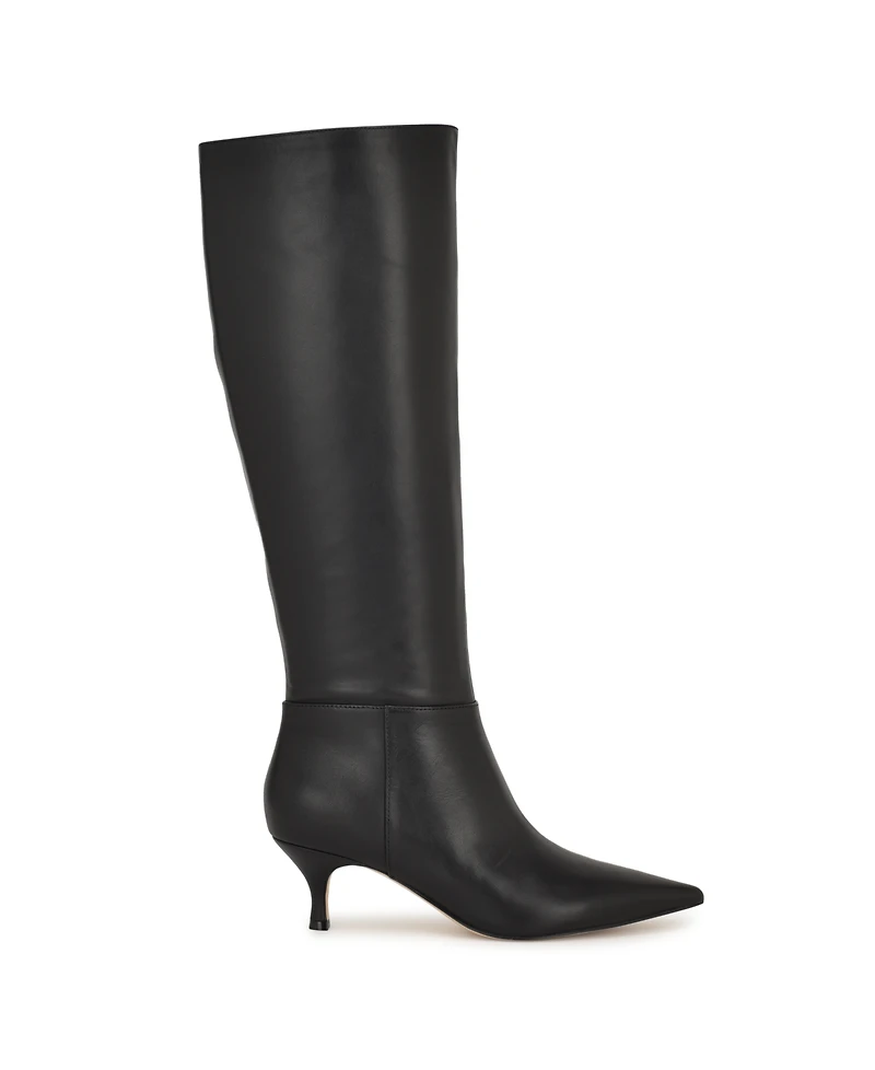 Nine West Women's Somas Tall Kitten Heel Boots