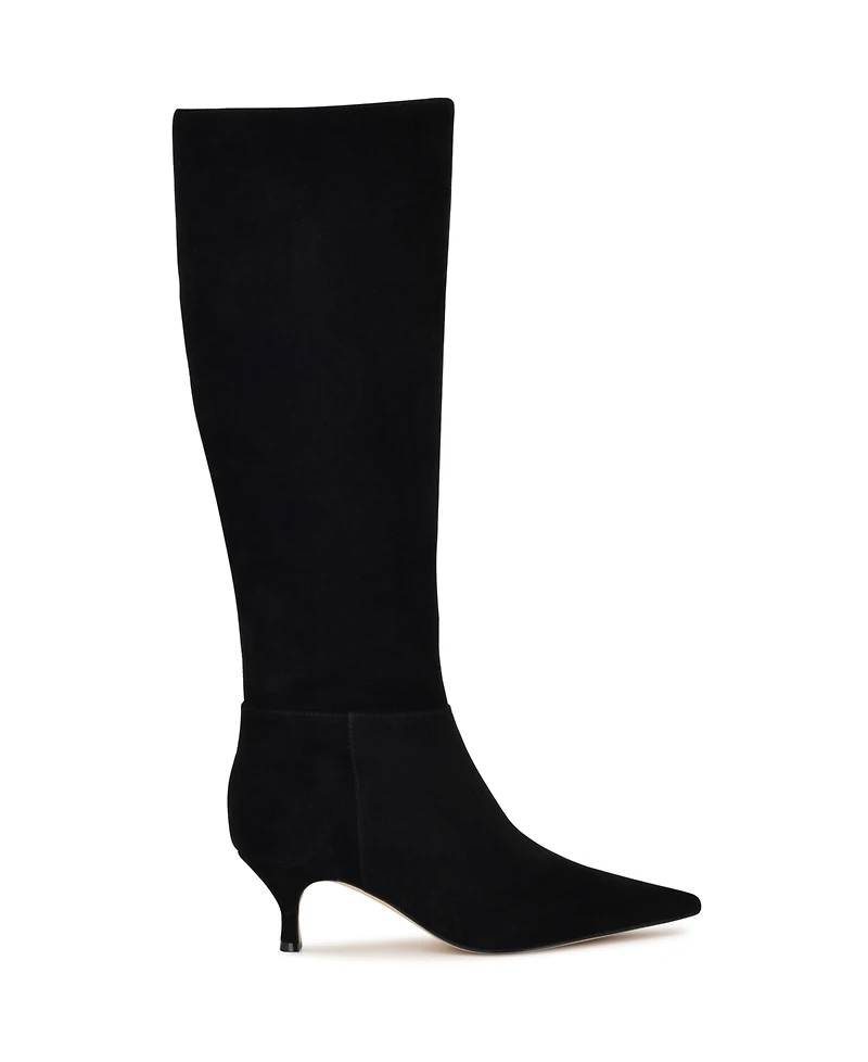 Nine West Women's Somas Tall Kitten Heel Boots