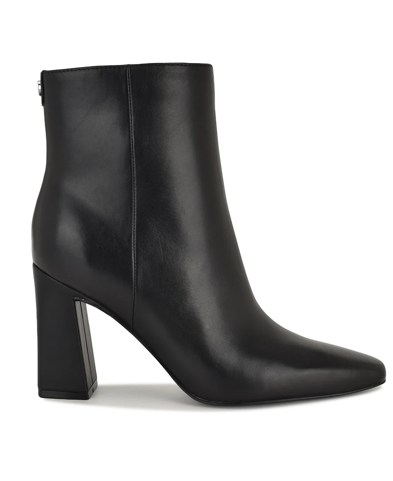 Nine West Women's Reraye Flared Block Heel Ankle Booties
