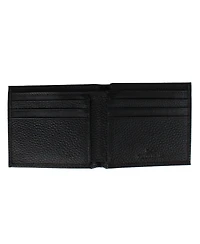 Trafalgar Men's Pierce Pebble Grain Classic Leather Bi-Fold Wallet