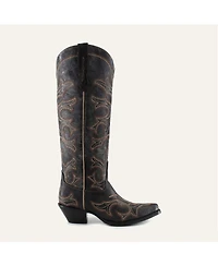 Olivia Leather Cowgirl Boots - Stylish Western Footwear & Comfort By Buck Brana