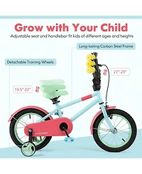 Kids Bike with Adjustable Handlebar and Saddle Blue