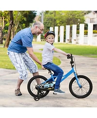18 Inch Kids Bike with Removable Training Wheels for Aged 3-8 Years Old