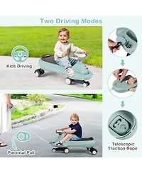 Wiggle Car with Hauling Rope Ride on Toy with Under-Seat Storage