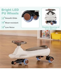 Wiggle Car with Hauling Rope Ride on Toy with Under-Seat Storage