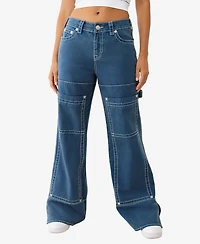True Religion Women's Bobbi Big T Baggy Carpenter Jeans