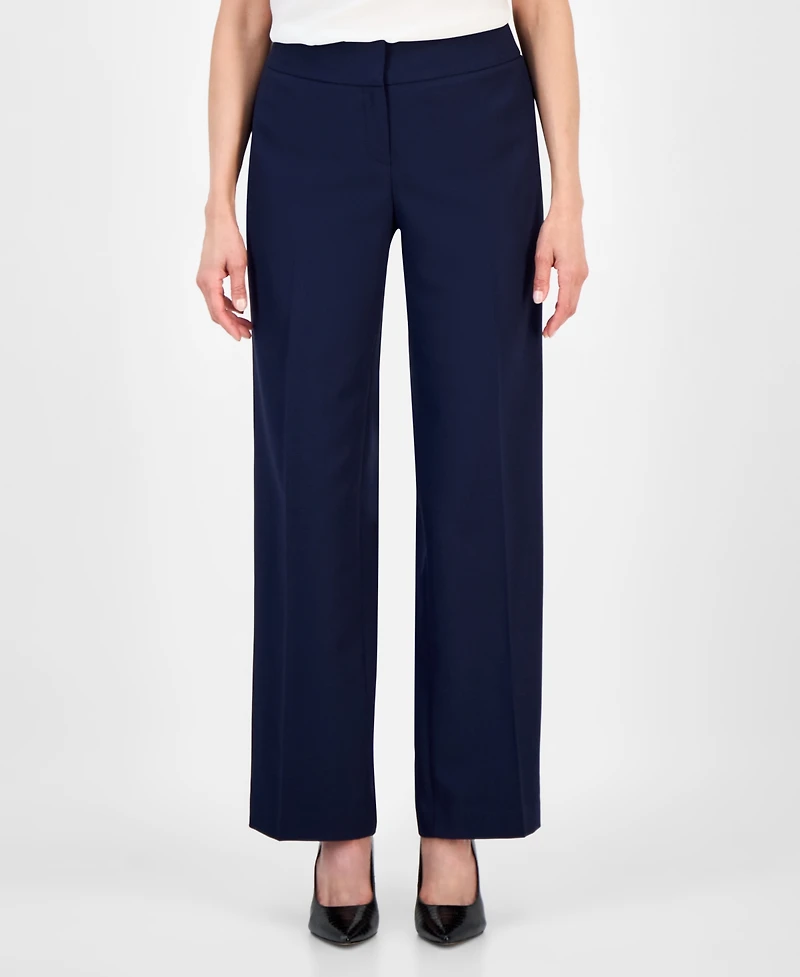 Le Suit Women's Notched Collar Wide-Leg Pantsuit Set, Regular & Petite