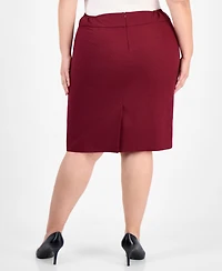 Le Suit Plus Button-Front Jacket & Pencil Skirt Set