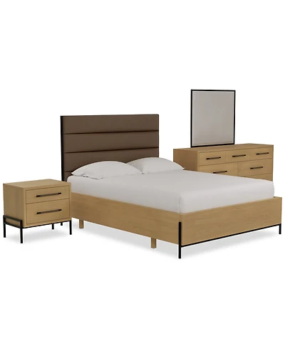 Linstead 3-Pc. California King Upholstered Set (Bed, Dresser & Nightstand), Created for Macy's