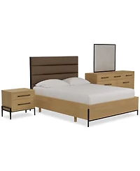 Linstead 3-Pc. California King Upholstered Set (Bed, Dresser & Nightstand), Created for Macy's