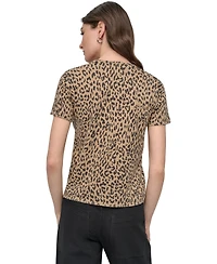 Dkny Jeans Petite Animal Print Short-Sleeve T-Shirt