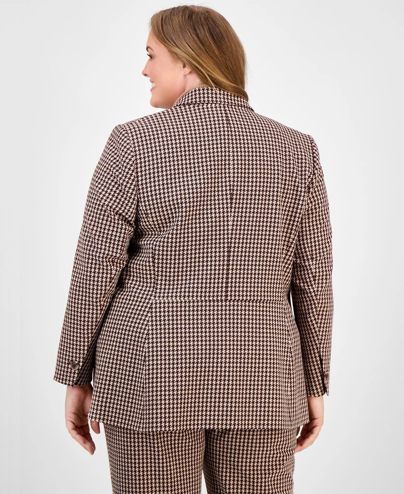 Anne Klein Plus Houndstooth Blazer
