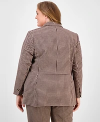 Anne Klein Plus Houndstooth Blazer
