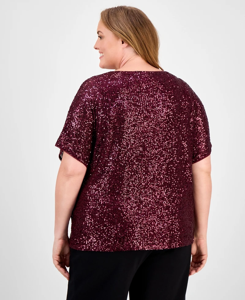 Anne Klein Plus Sequin Top