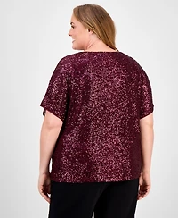 Anne Klein Plus Sequin Top