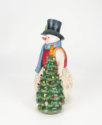 Jim Shore Snowman with Vintage Led Tree