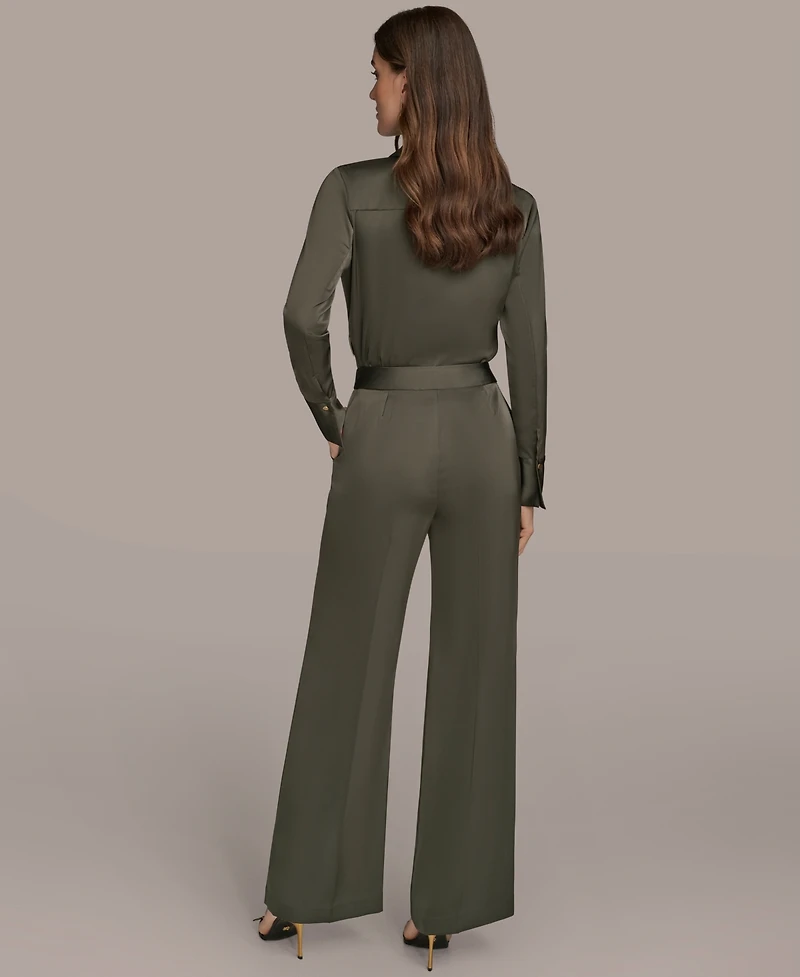 Donna Karan New York Women's Charmeuse Wide-Leg Pants