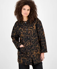 Anne Klein Women's Colllarless Brushed Double-Face Jacket