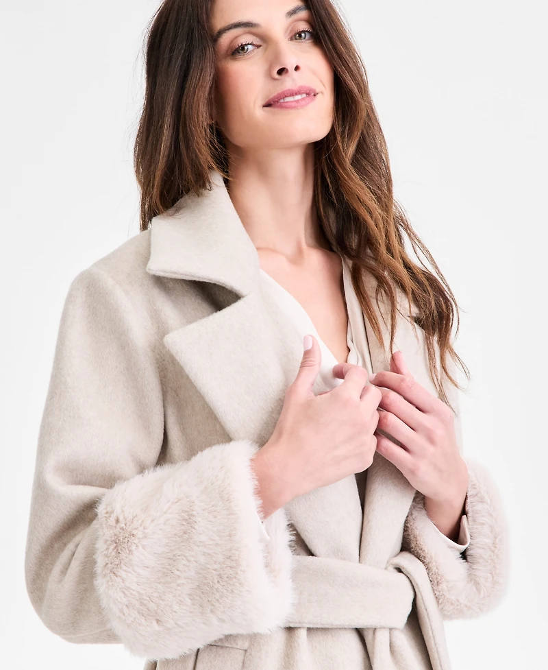 Anne Klein Women's Tie-Front Coat With Removable Tie