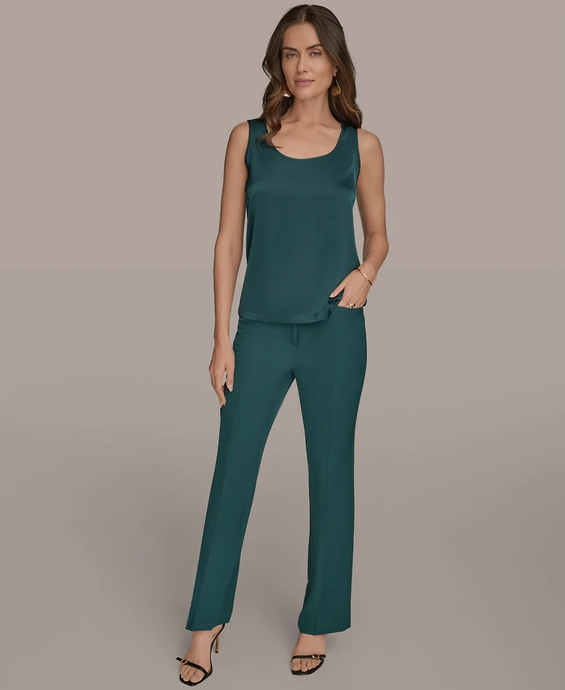 Donna Karan New York Women's Scoop-Neck Satin Tank Top