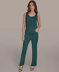 Donna Karan New York Women's Scoop-Neck Satin Tank Top