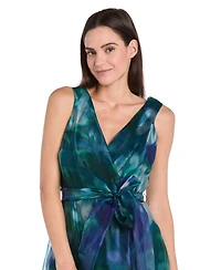 R & M Richards Women's Sleeveless Bow-Tie A-Line Dress
