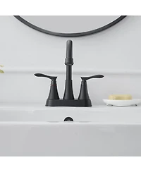 Greenspring 4 in. Centerset 2-Handle High-Arc Bathroom Faucet in Brushed Nickel