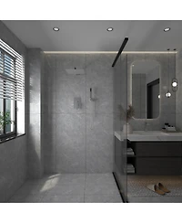 Greenspring 10 Inch Square Bathroom Shower Combo Set Brushed Nickel