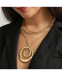 Bcbg Layered Spiral Pendant Necklace