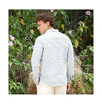 Campus Sutra Men's Self-Design Wave Shirt