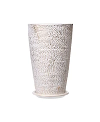 Slickblue Tall Round Tapered Plant Pots Set of 2 for Indoor and Outdoor Gardening