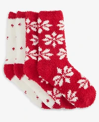 Charter Club Women's 2-Pk. Fuzzy Butter Socks, Created for Macy's