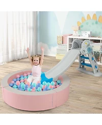 44.5" x 10" Baby Ball Pit Detachable Foam Ball Pit with 50 Colorful Ocean Balls