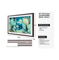 Samsung 55" The Frame Customizable Bezel - Modern Brown