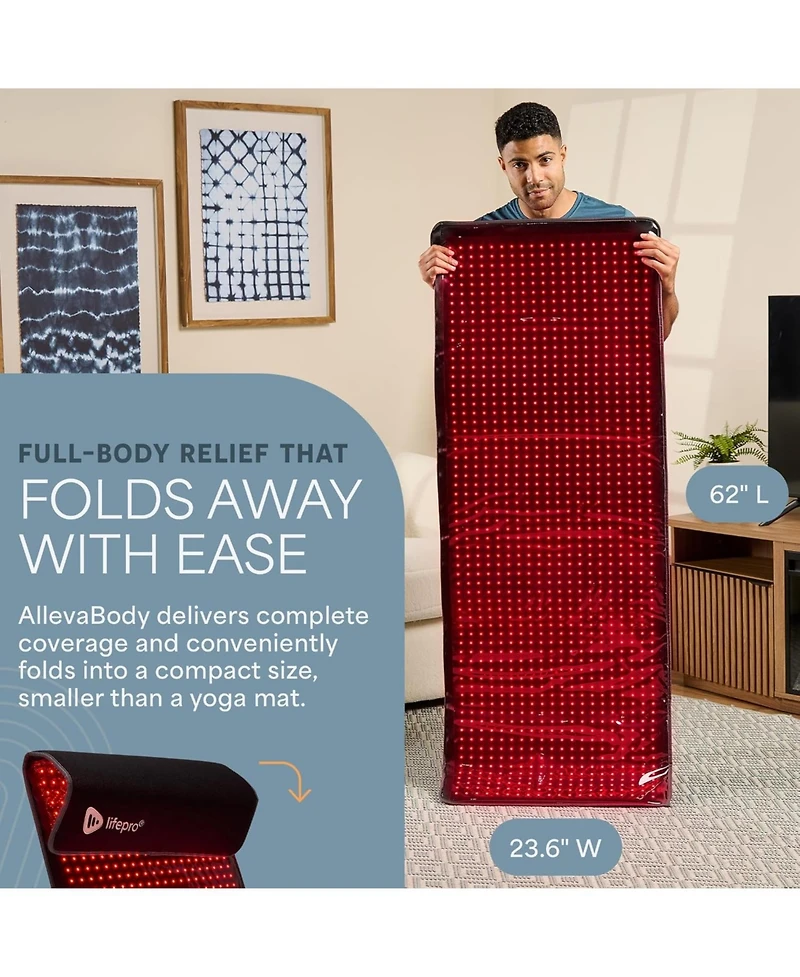 LifePro Infrared Red Light Therapy Body Blanket – Full-Body Mat with 3 Modes for Pain Relief, Recovery & Wellness – 660nm & 850nm Wavele
