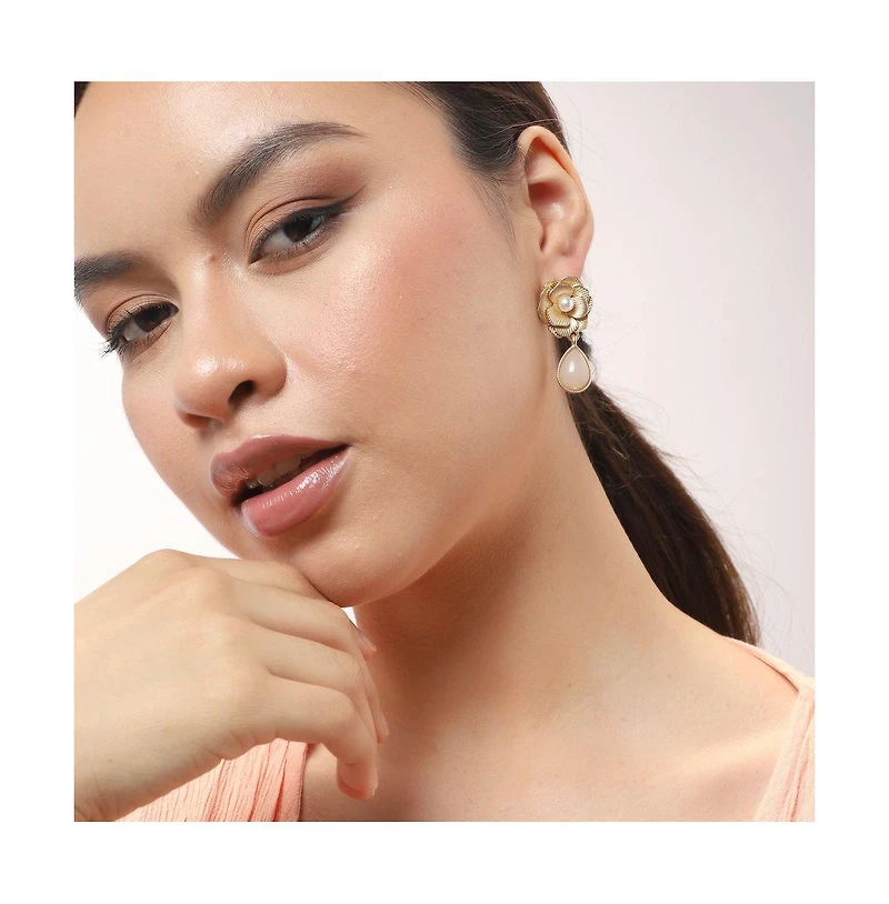 Sohi Floral Drop Earrings