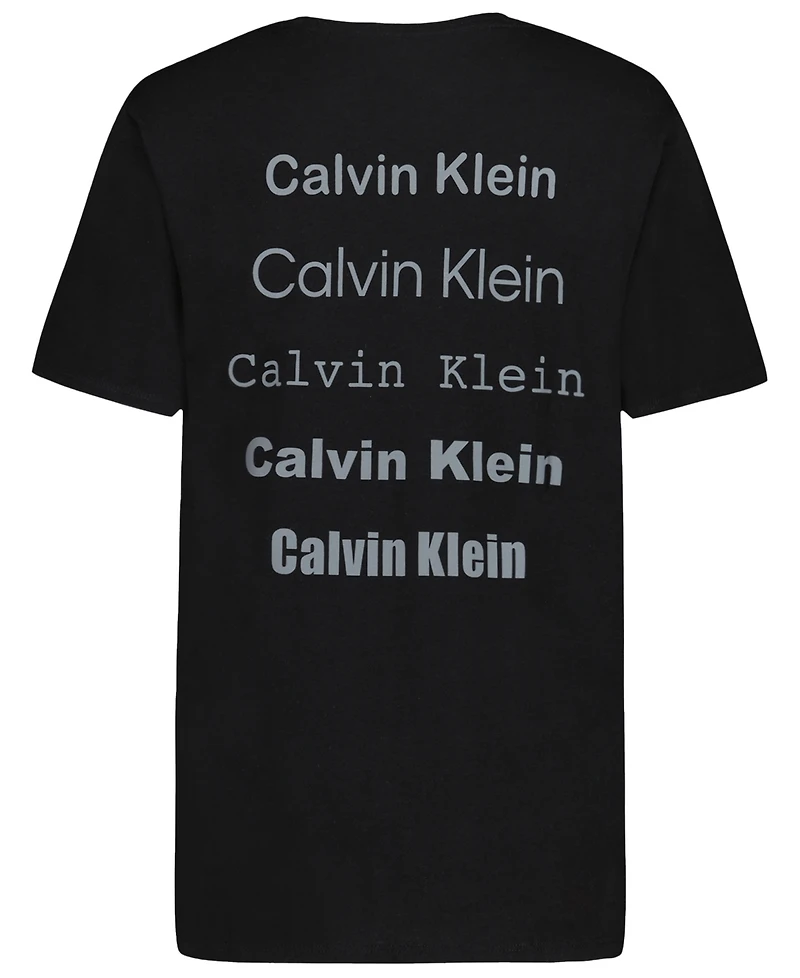 Calvin Klein Big Boys Stacked Logos Short Sleeve T-Shirt