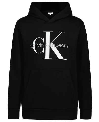 Calvin Klein Big Boys Old School Logo Pull On Hoodie