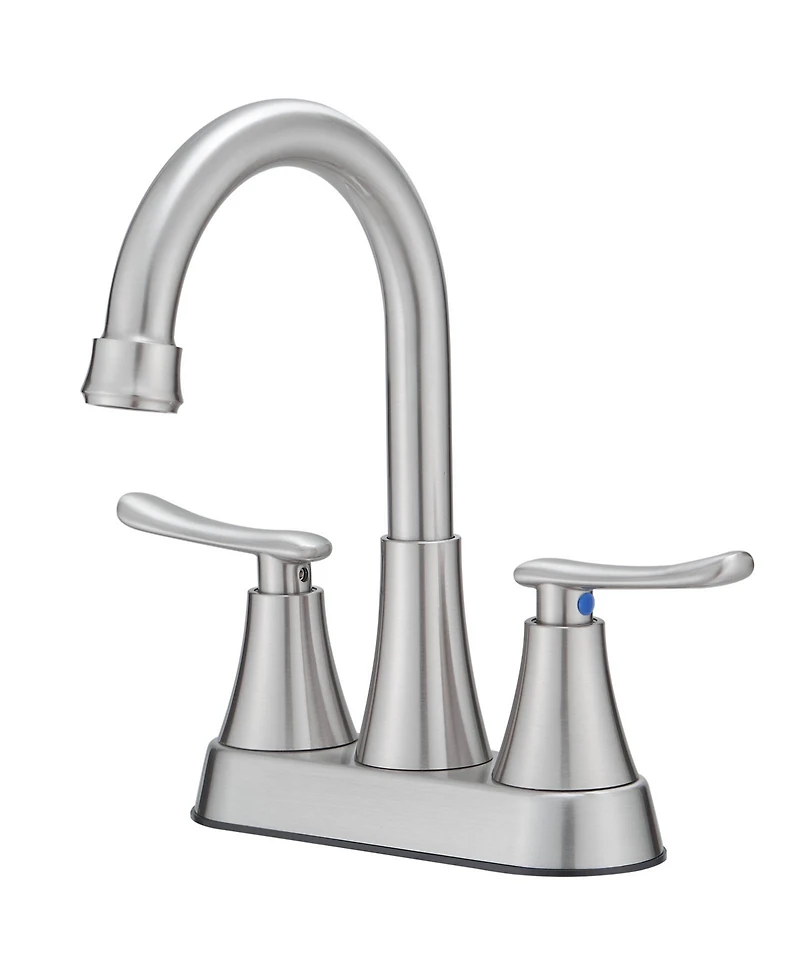 Greenspring 4 in. Centerset 2-Handle High-Arc Bathroom Faucet Brushed Nickel