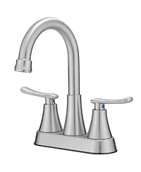 Greenspring 4 in. Centerset 2-Handle High-Arc Bathroom Faucet Brushed Nickel