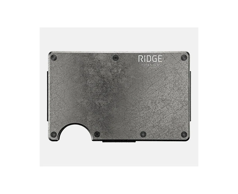 The Ridge Men's Ridge Wallet - Stonewashed Titanium - Money Clip