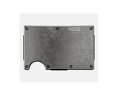 The Ridge Men's Ridge Wallet - Stonewashed Titanium - Money Clip