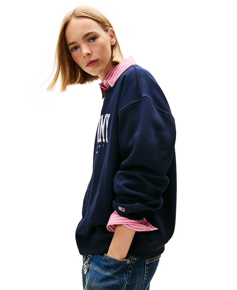 Tommy Jeans Women's Collegiate Crewneck Logo Sweatshirt