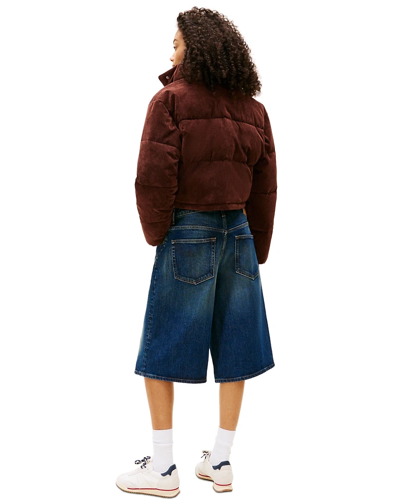 Tommy Jeans Women's Corduroy Cropped Puffer Jacket