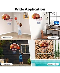 Wall Mounted Fan Backboard With 2 nets Basketball Hoop and Rim Outdoor Indoor Sports