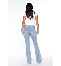 Blue revival Women's Y2K Cutoff Waist Bootcut Jeans
