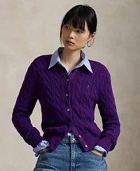 Polo Ralph Lauren Women's Cable-Knit Cotton Crewneck Cardigan